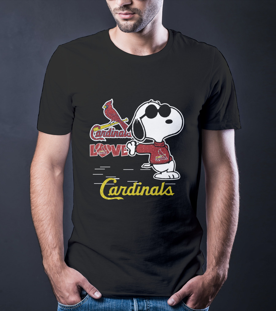 Snoopy Cardinals Love St Louis Cardinals T-Shirt