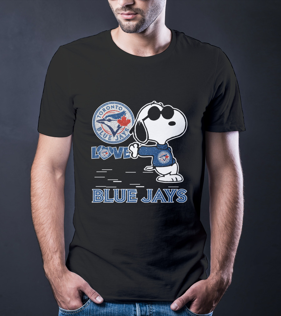 Snoopy Cool In Toronto Blue Jays Love And Team Spirit T-Shirt