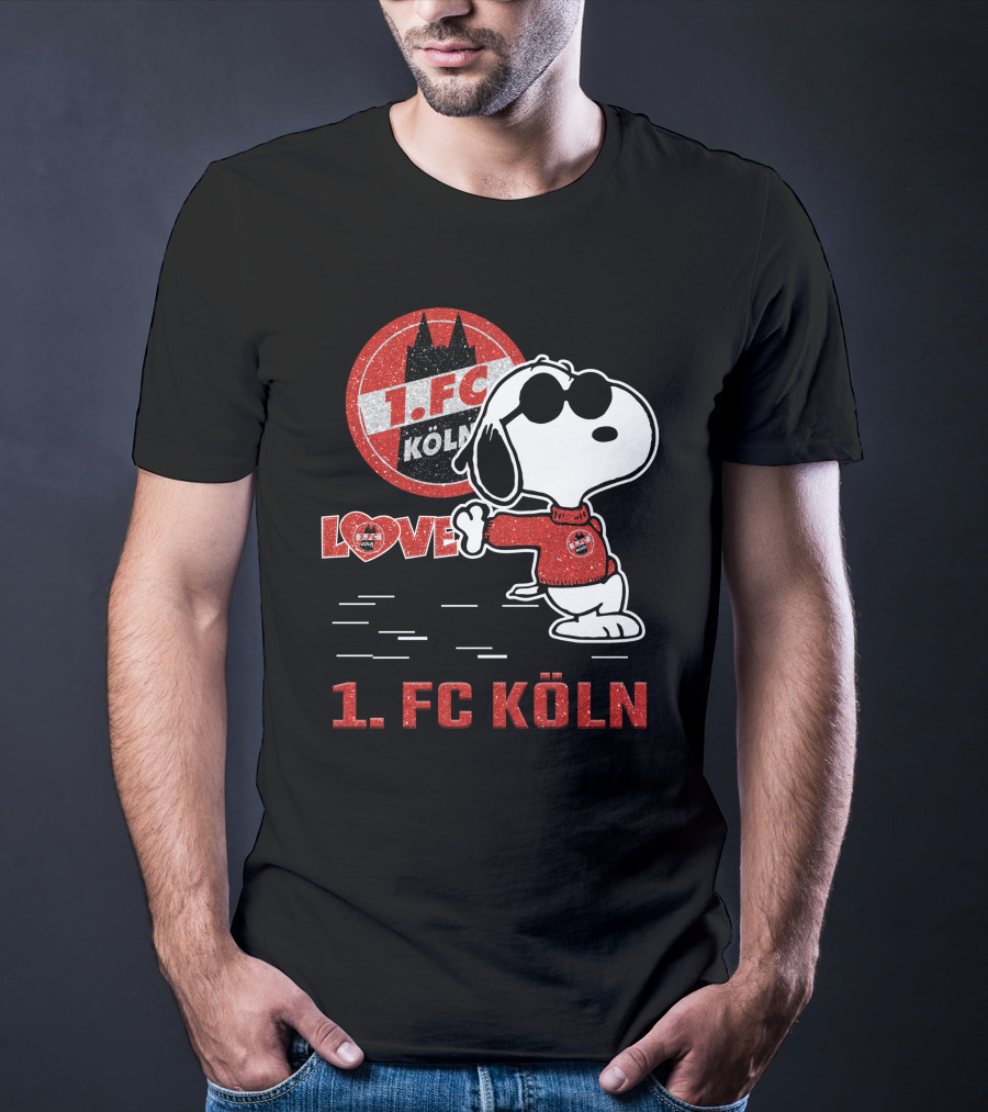 Snoopy Love 1. FC Köln Football Team T-Shirt