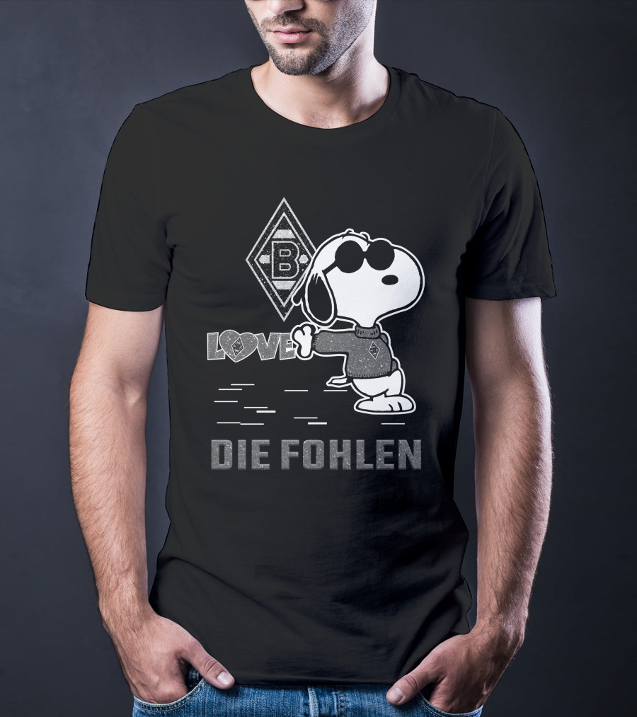 Snoopy Love Borussia Mönchengladbach Die Fohlen T-Shirt