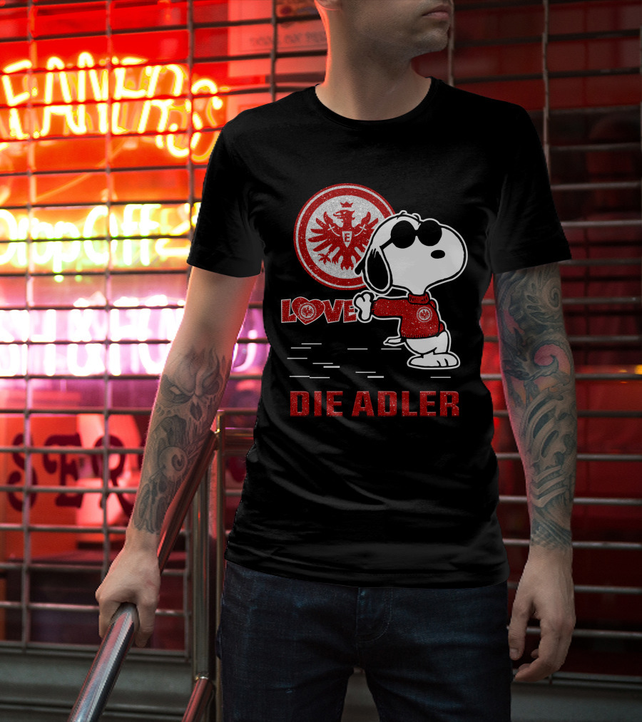 Love Die Adler Snoopy Eintracht Frankfurt T-Shirt
