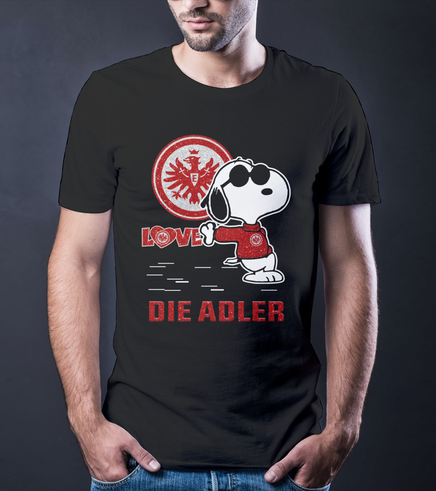 Love Die Adler Snoopy Eintracht Frankfurt T-Shirt