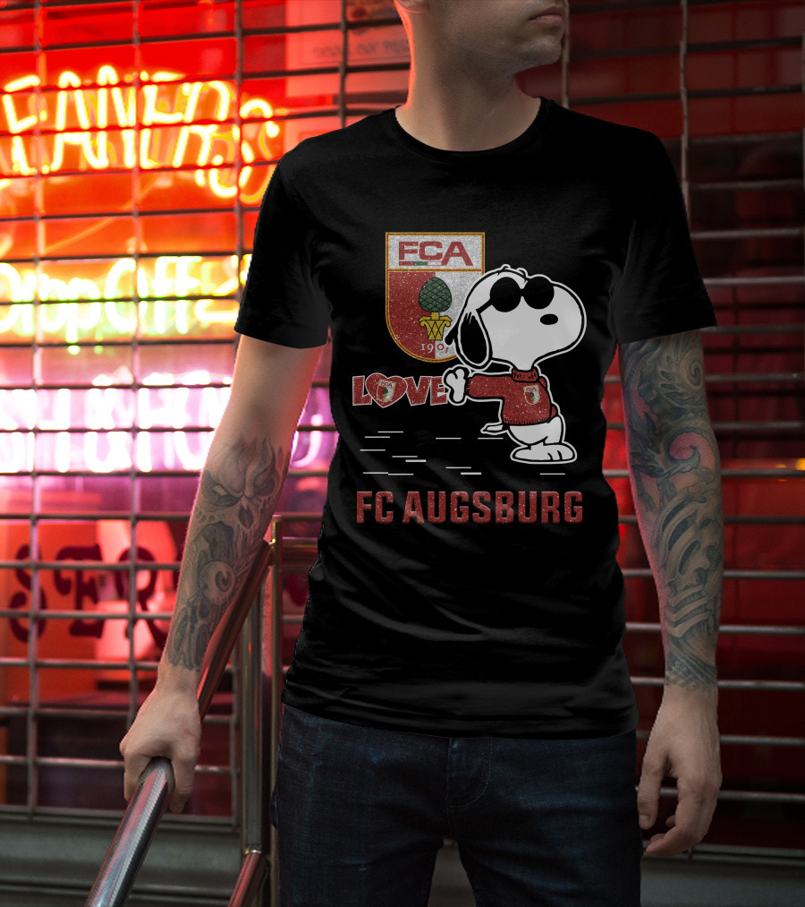 Snoopy FC Augsburg Love FCA 1907 T-Shirt