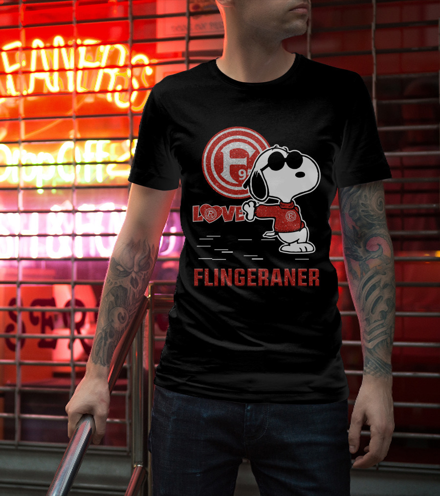 Snoopy Love Fortuna Düsseldorf Flingeraner T-Shirt