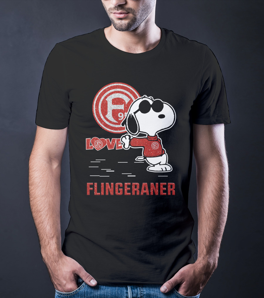 Snoopy Love Fortuna Düsseldorf Flingeraner T-Shirt