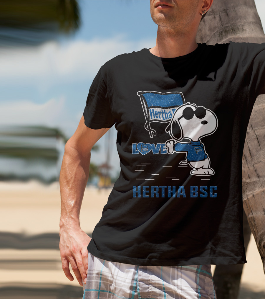 Snoopy Love Hertha BSC Flag T-Shirt