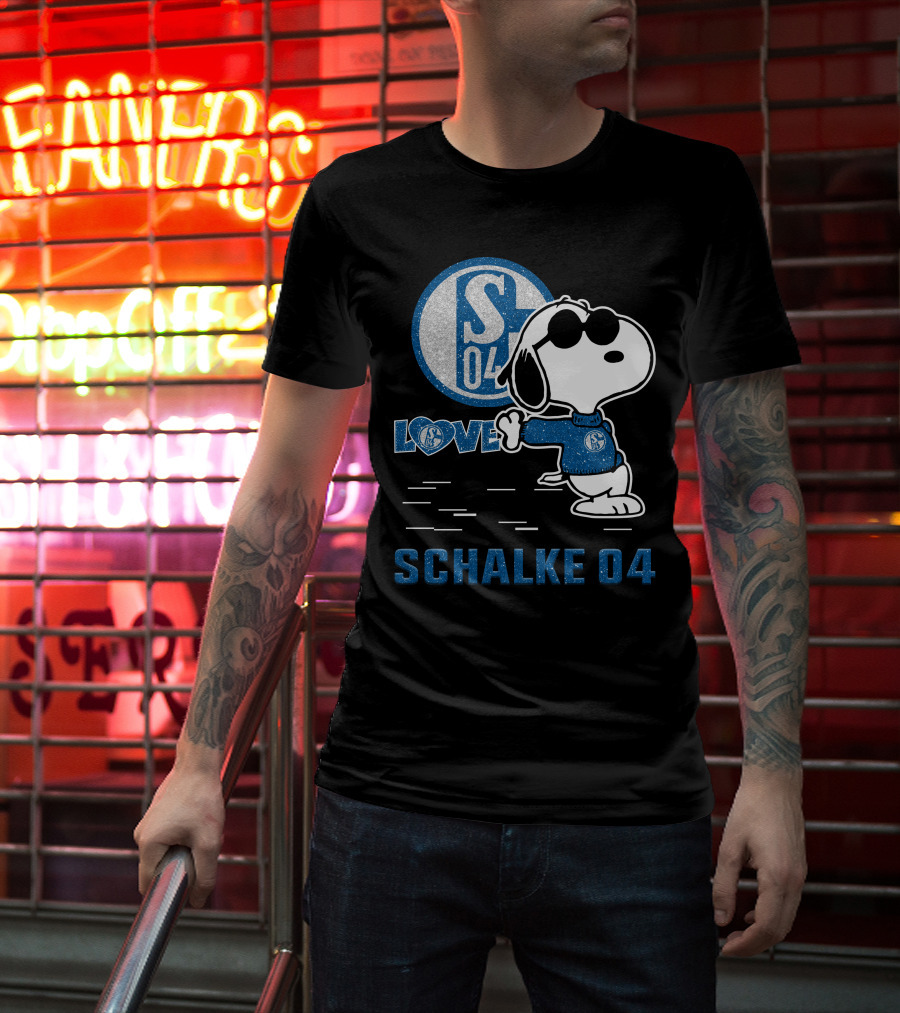 Snoopy Love Schalke 04 S04 Fan Collection T-Shirt
