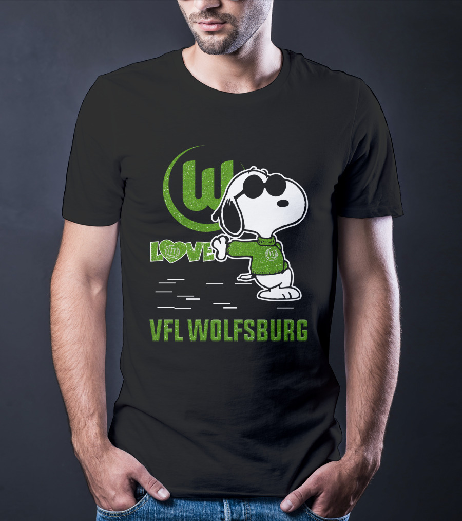 Snoopy Love VfL Wolfsburg Football Passion T-Shirt