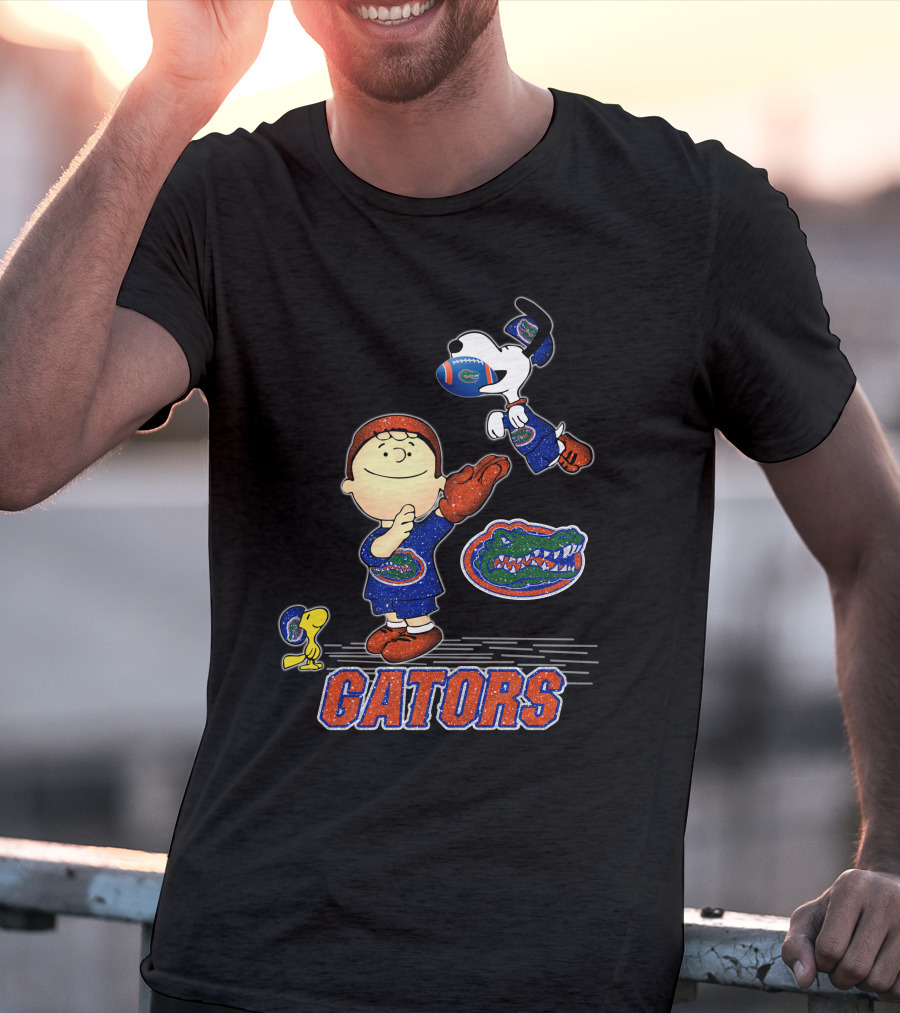 Snoopy Gators Football Florida Peanuts Characters T-Shirt