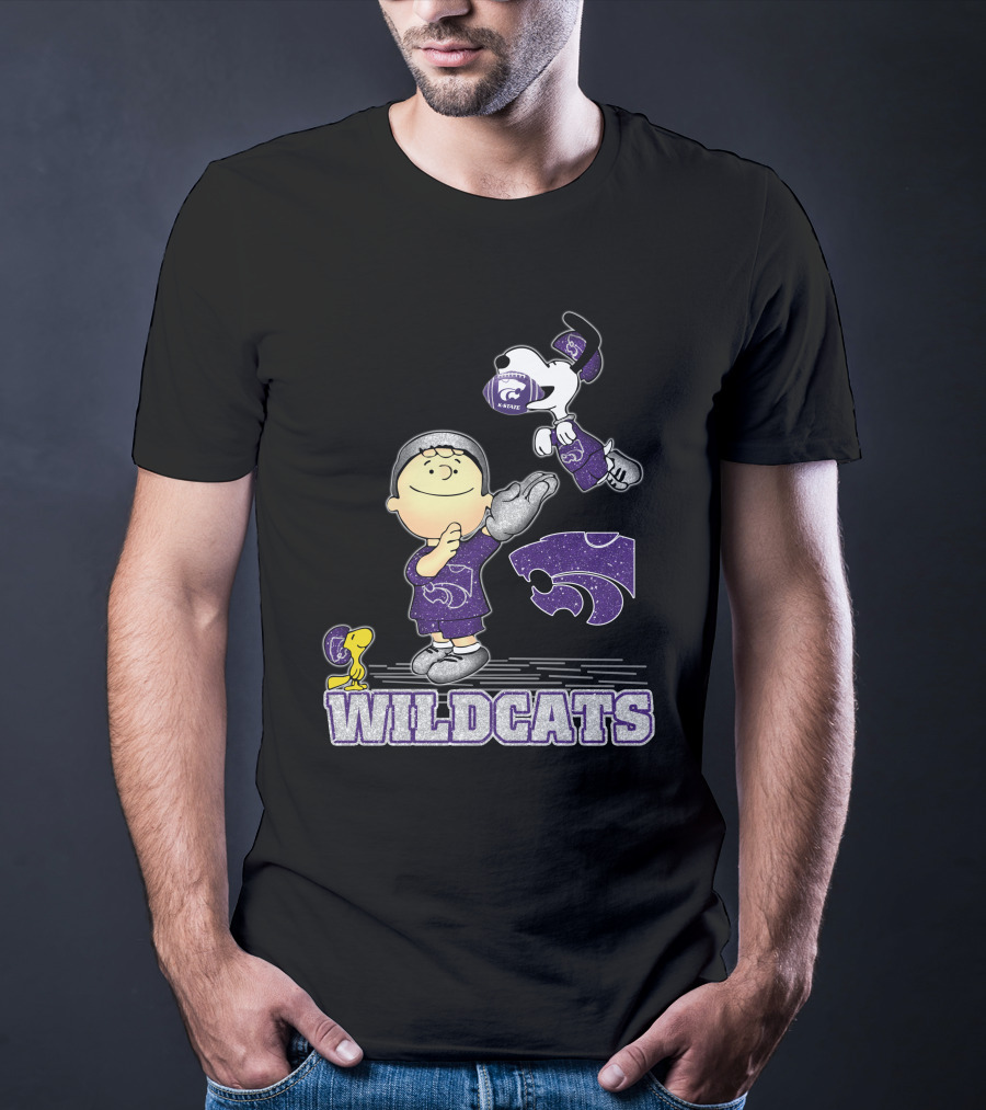 Snoopy Wildcats Kansas State Peanuts Sports T-Shirt