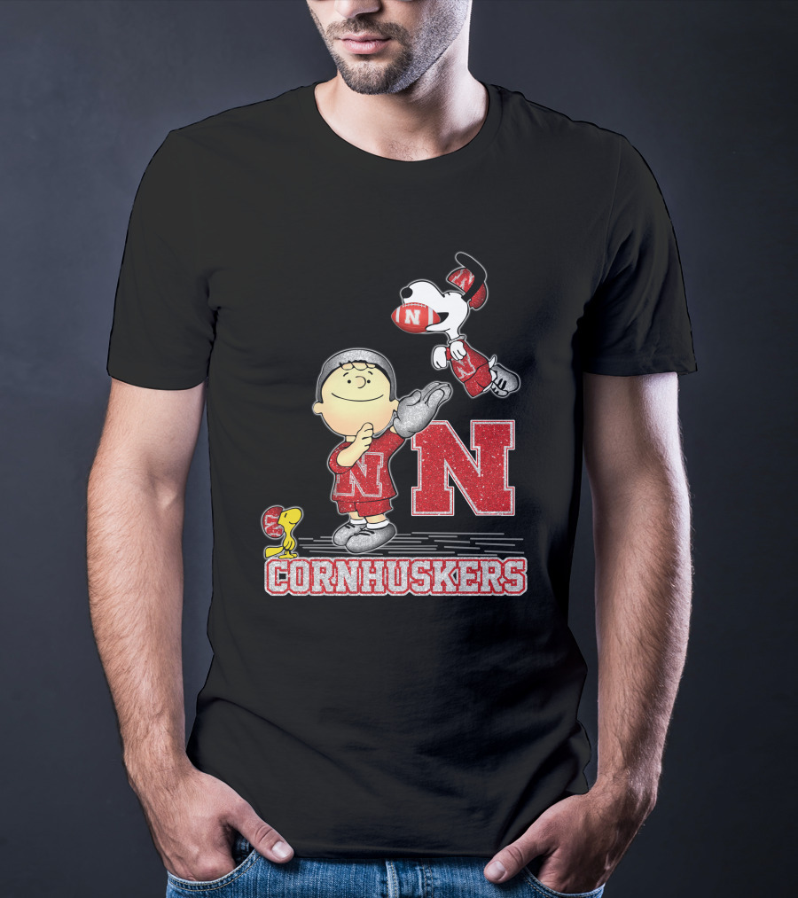 Cornhuskers Snoopy And Friends Nebraska Football N Team Spirit T-Shirt