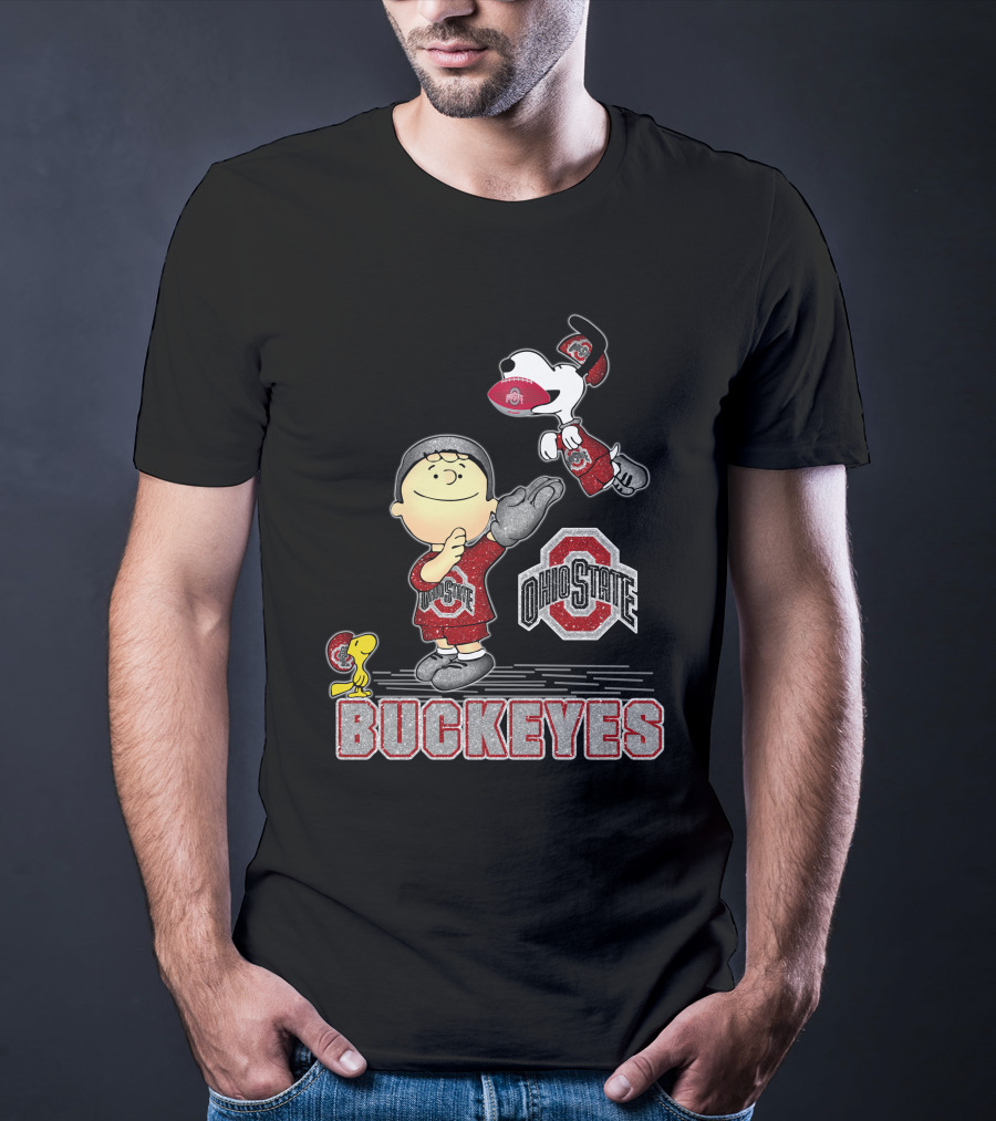 Snoopy Ohio State Buckeyes Football Charlie Woodstock T-Shirt