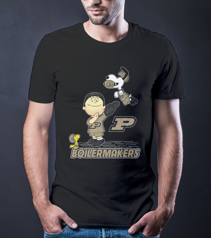 Snoopy And Friends Celebrate Purdue Boilermakers Football T-Shirt