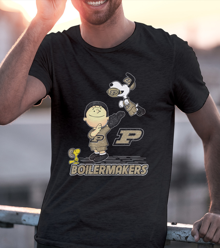 Snoopy And Friends Celebrate Purdue Boilermakers Football T-Shirt