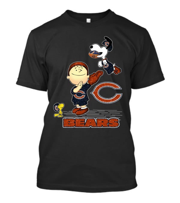 Snoopy Chicago Bears Peanuts Characters Football Enthusiasts T-Shirt