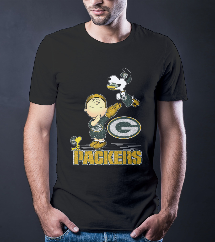 Snoopy And Friends Green Bay Packers Team Spirit T-Shirt