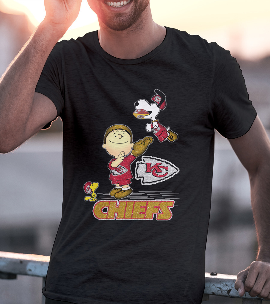 Snoopy And Friends Celebrate Kansas City Chiefs Football T-Shirt