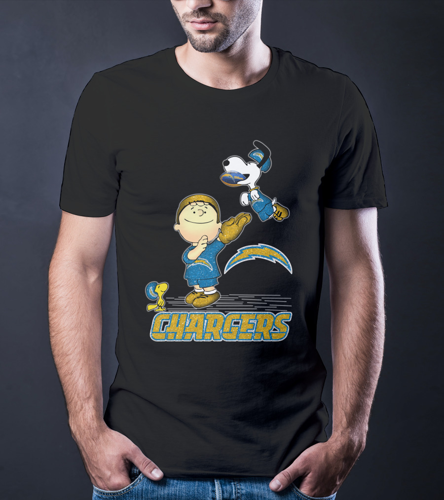 Snoopy And Friends Celebrate Los Angeles Chargers Fandom T-Shirt