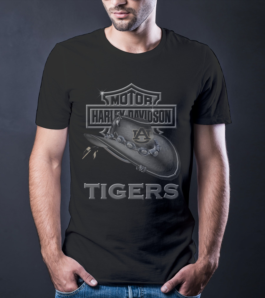 Auburn Tigers Harley Davidson Motor Hat T-Shirt