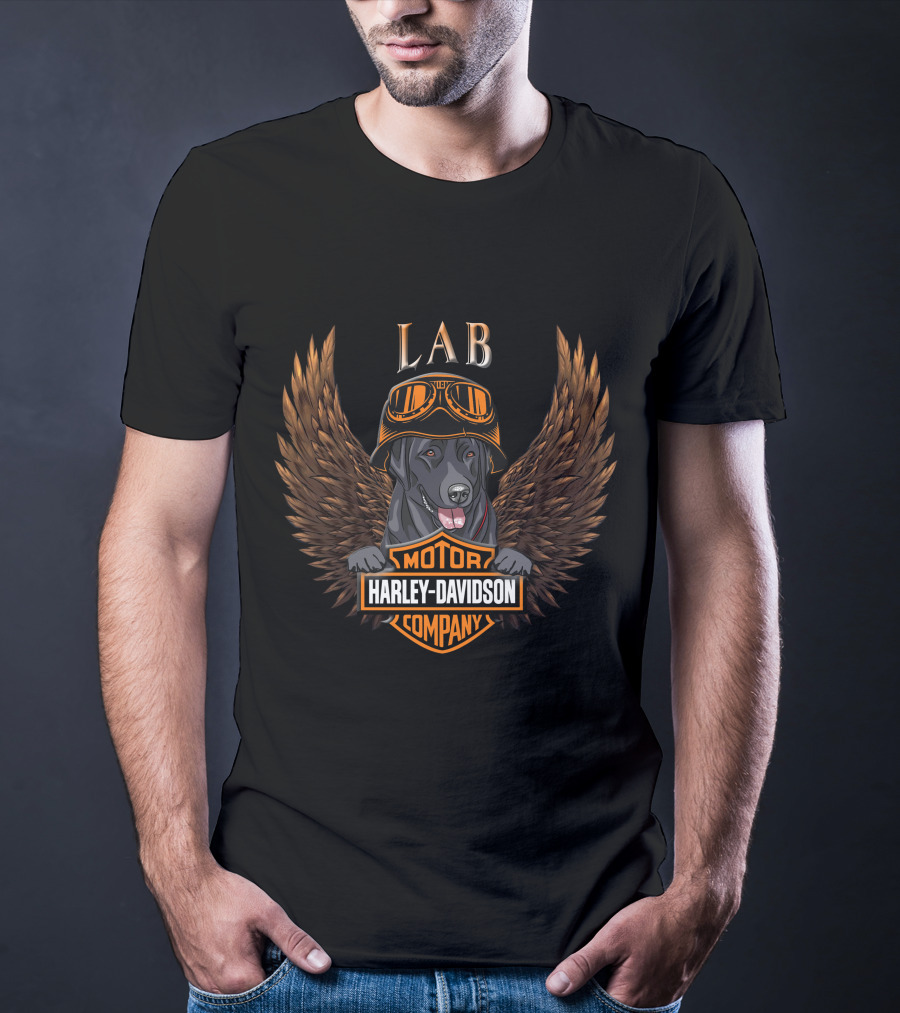 Hd Labs 139 Harley Davidson Motor Company Dog Goggles Wings T-Shirt