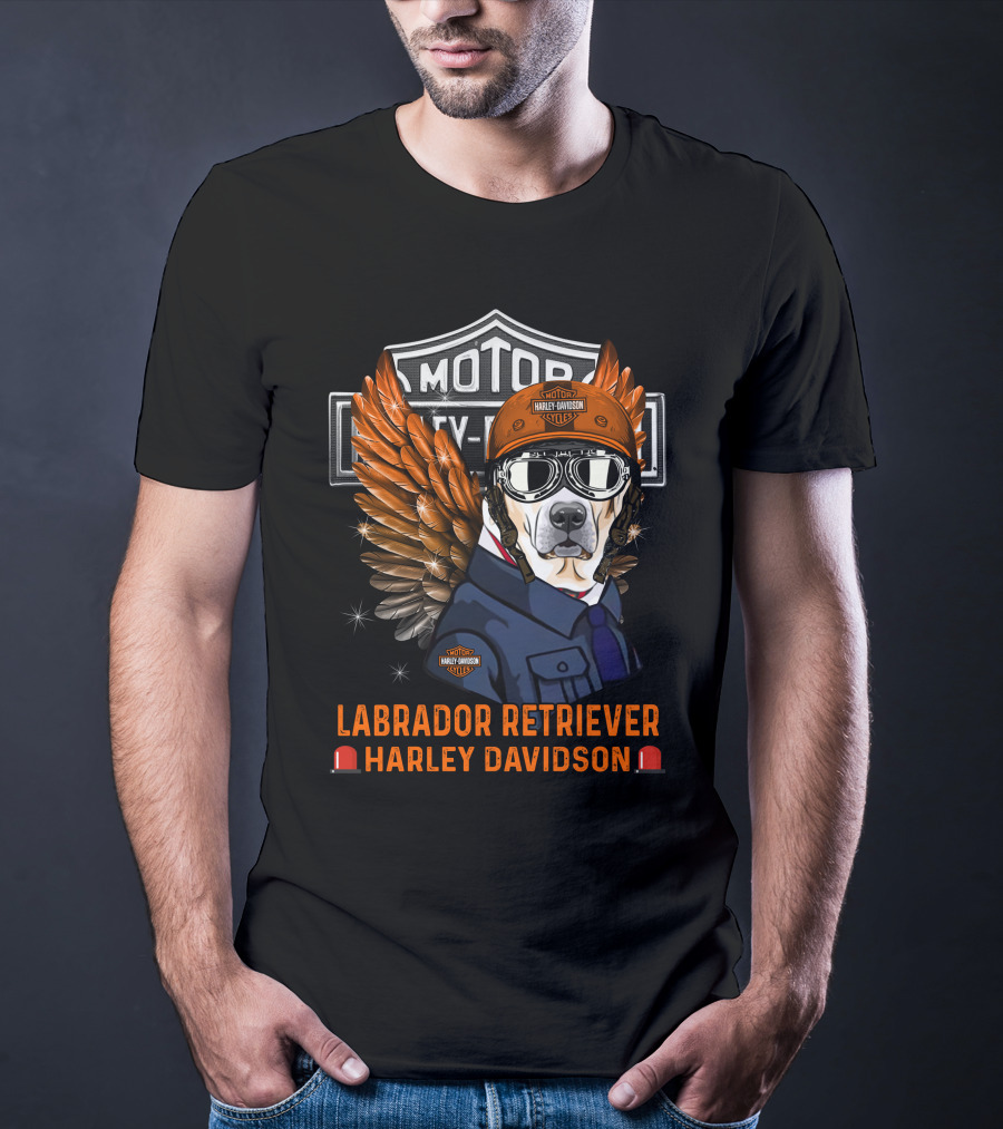 Labrador Retriever Harley Davidson Motor Cycle Club T-Shirt