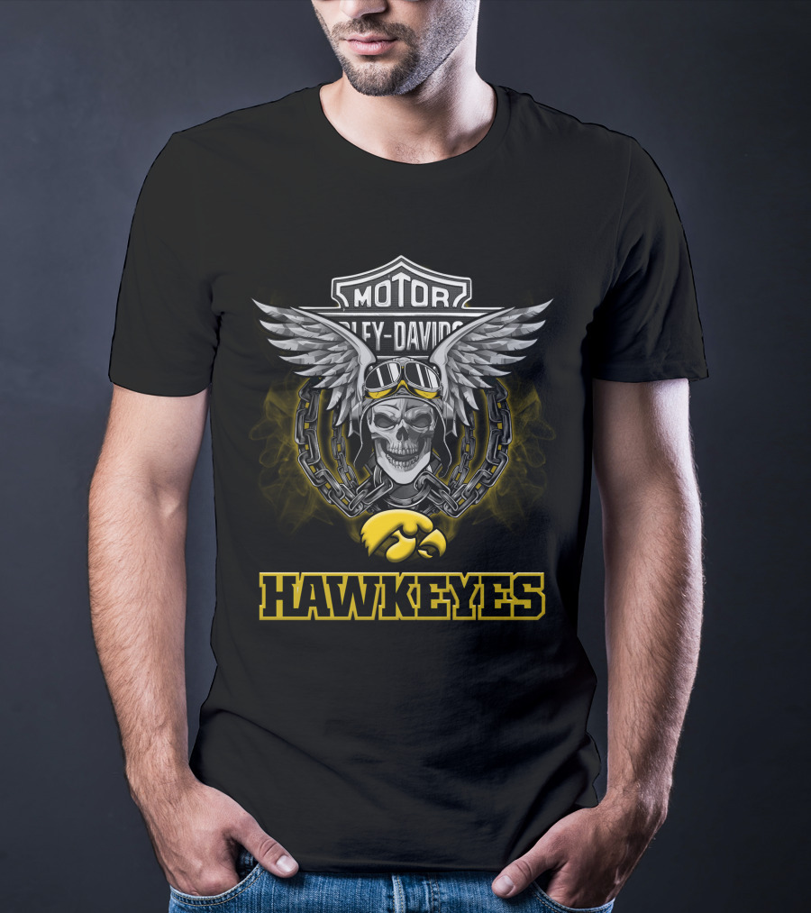 Hawkeyes Motor Harley Davidson Ncaa Football Fans T-Shirt