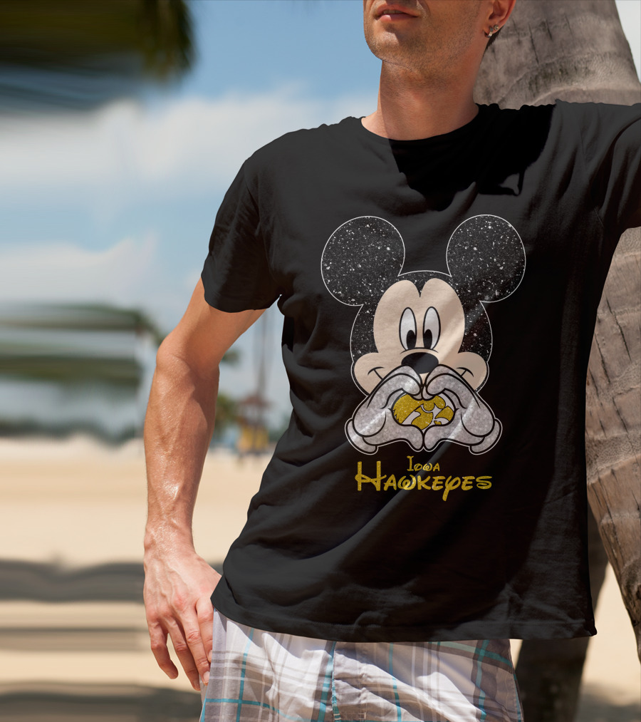 Mickey Mouse Iowa Hawkeyes Ncaa Football Fans T-Shirt