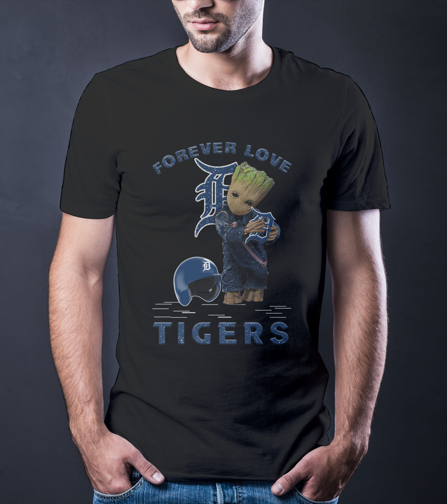 Forever Love Detroit Tigers Groot MLB Fans T-Shirt