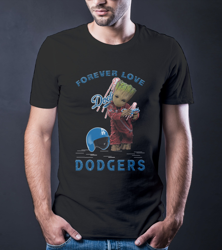 Forever Love Dodgers Los Angeles MLB Baseball Groot Fan Favorite T-Shirt