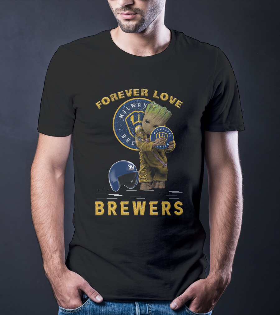 Forever Love Milwaukee Brewers Groot MLB Fans T-Shirt