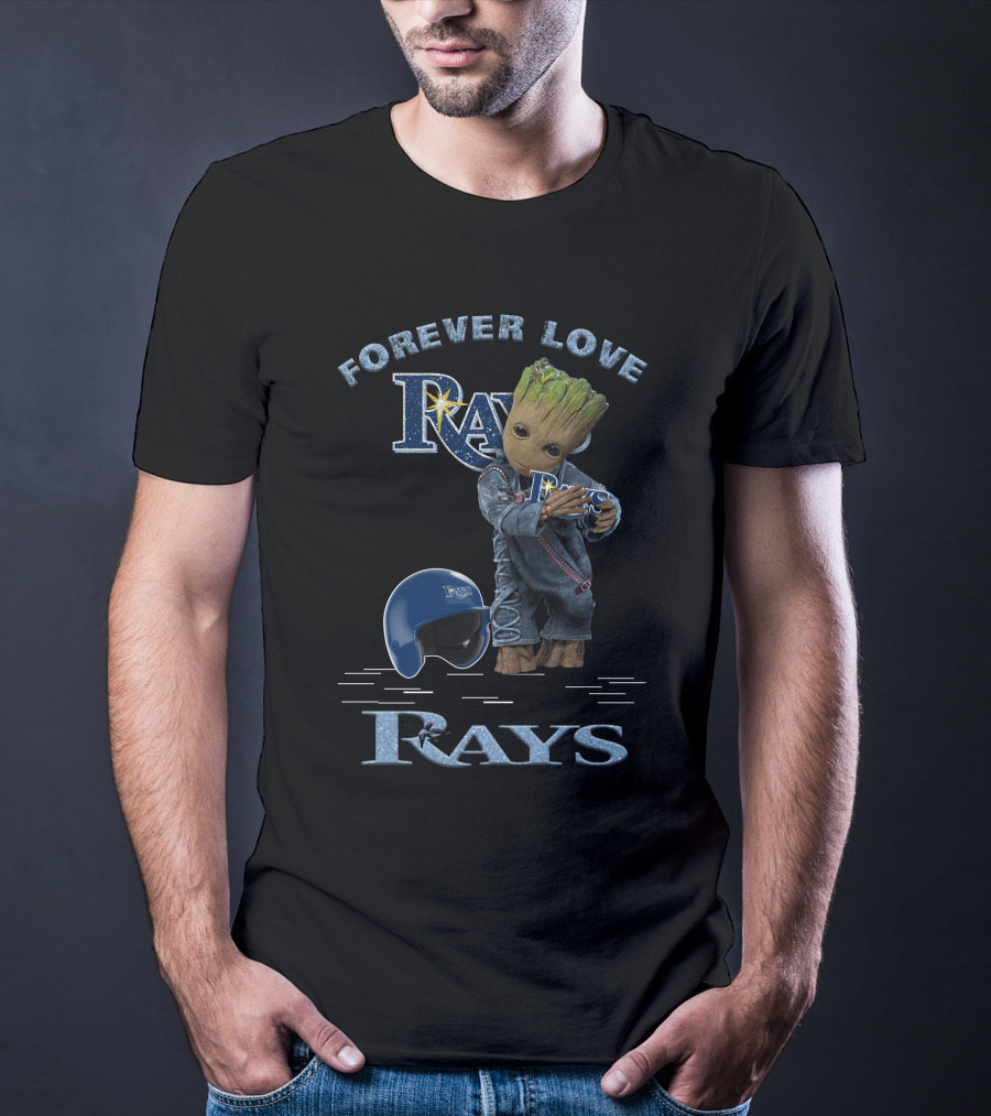Forever Love Tampa Bay Rays MLB Fans Groot Baseball Enthusiast T-Shirt