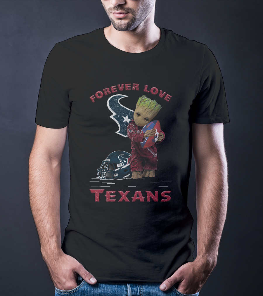 Forever Love Texans Groot Football Helmet T-Shirt