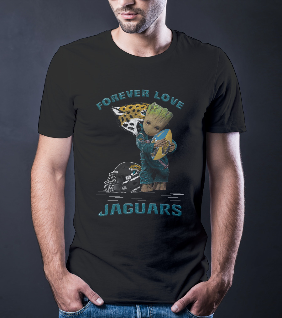 Forever Love Jaguars Groot Football Helmet T-Shirt
