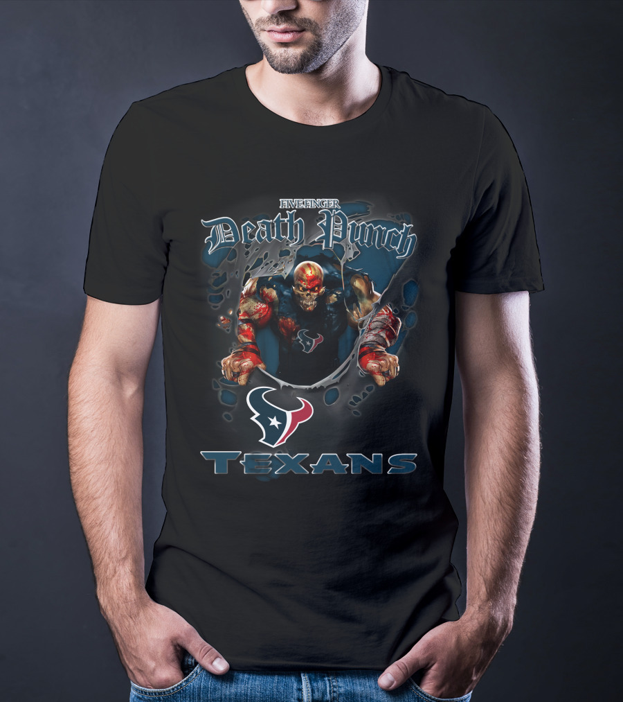 Five Finger Death Punch Houston Texans Nfl Football Fans T-Shirt