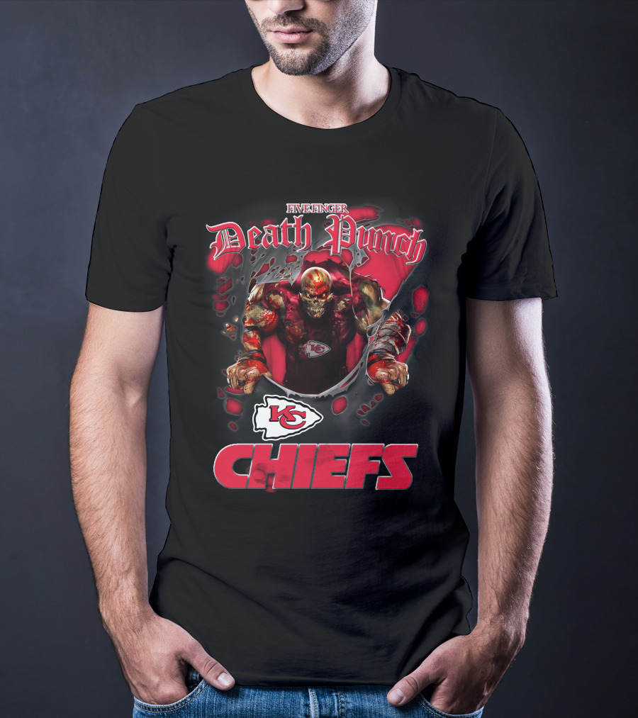 Five Finger Death Punch Kansas City Chiefs Nfl Football Fans Chiefs T-Shirt