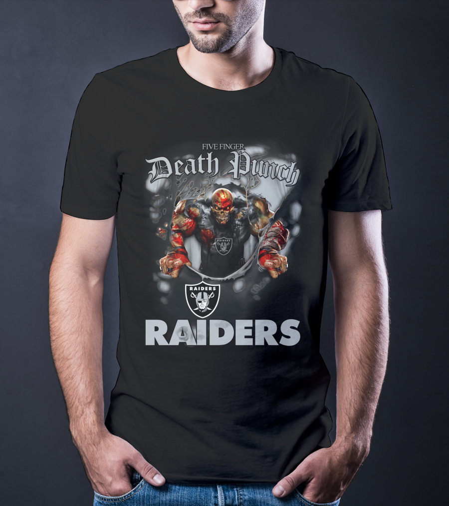 Five Finger Death Punch Raiders Las Vegas Nfl Football Fans T-Shirt