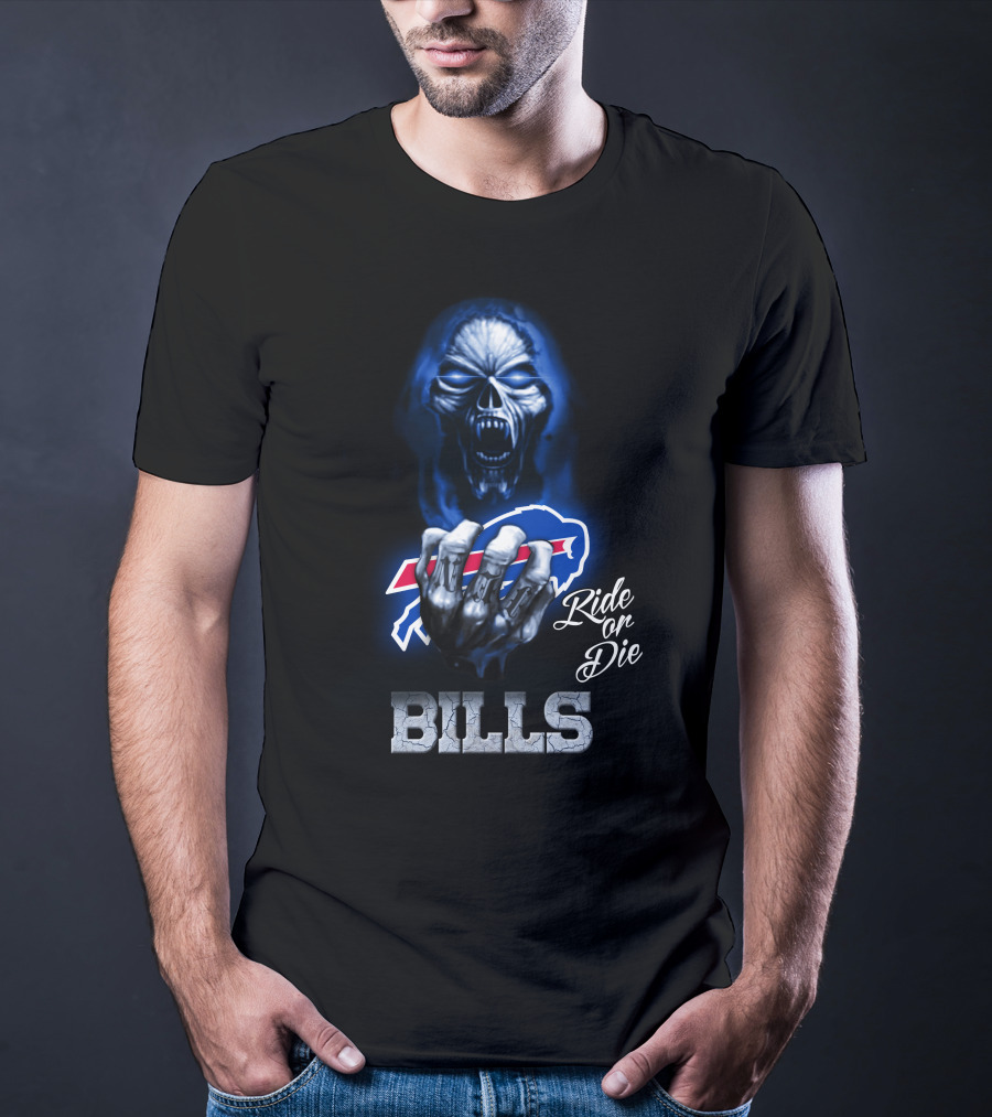 Buffalo Bills Ride Or Die Skull Nfl 146 Hd0004 T-Shirt