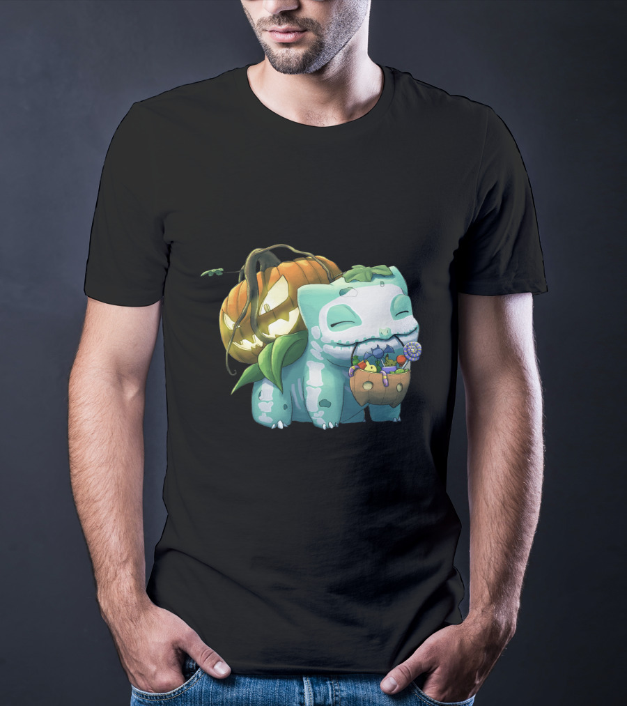 Halloween Pumpkin Bulbasaur Trick-or-Treat T-Shirt