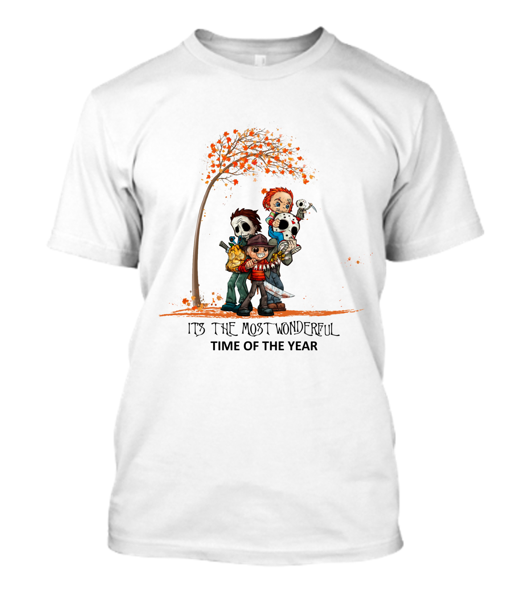 It's The Most Wonderful Time Of The Year With Halloween Horror Icons T-Shirt