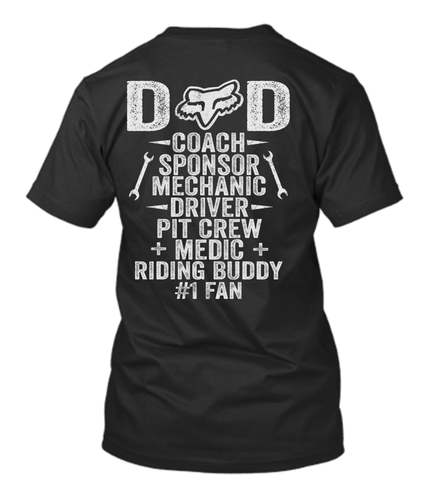 DAD Coach Sponsor Mechanic Driver Pit Crew Medic Riding Buddy #1 Fan Fox Racing PVT FX Motocross T-Shirt