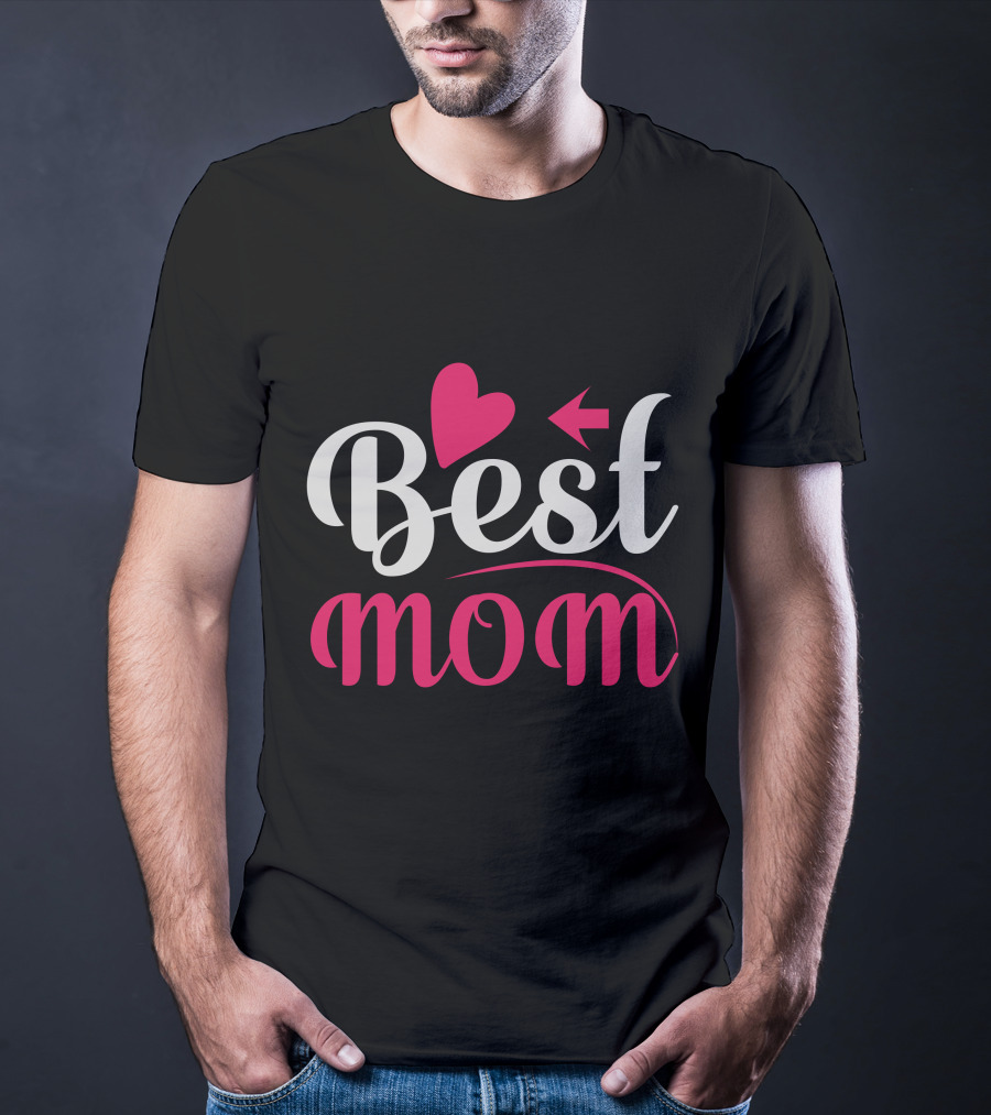 Best Mom Heart Arrow T-Shirt