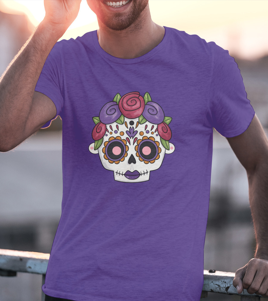 My Style My Hair Sugar Skull Rose Flower T-Shirt