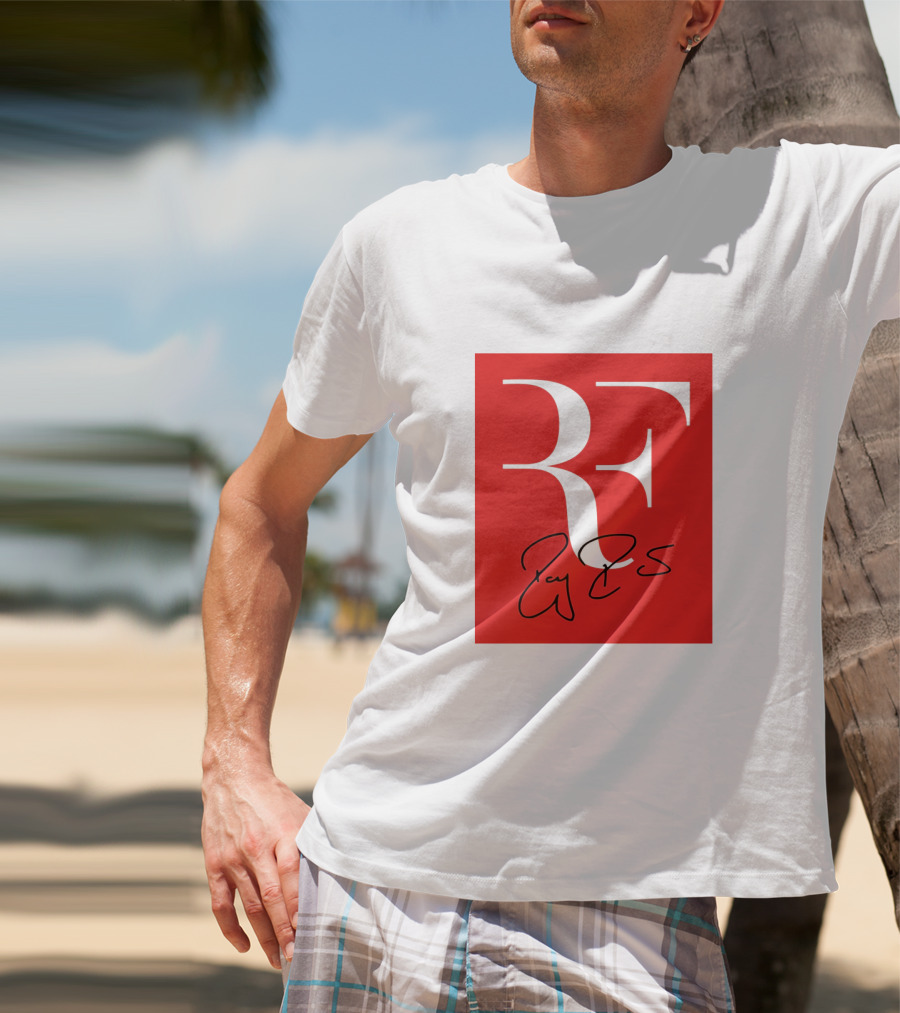 RF Roger Federer Signature Red Background Perfect Tennis T-Shirt