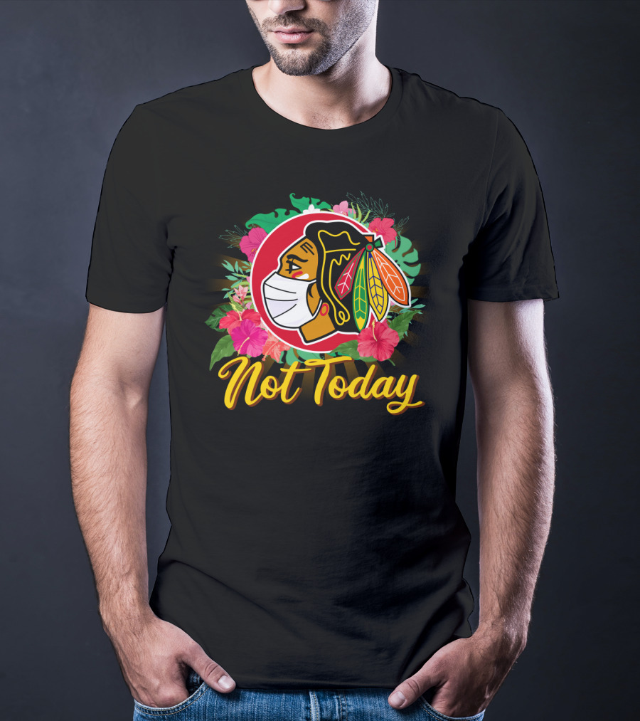 Not Today Masked Indigenous Floral Hockey T-Shirt