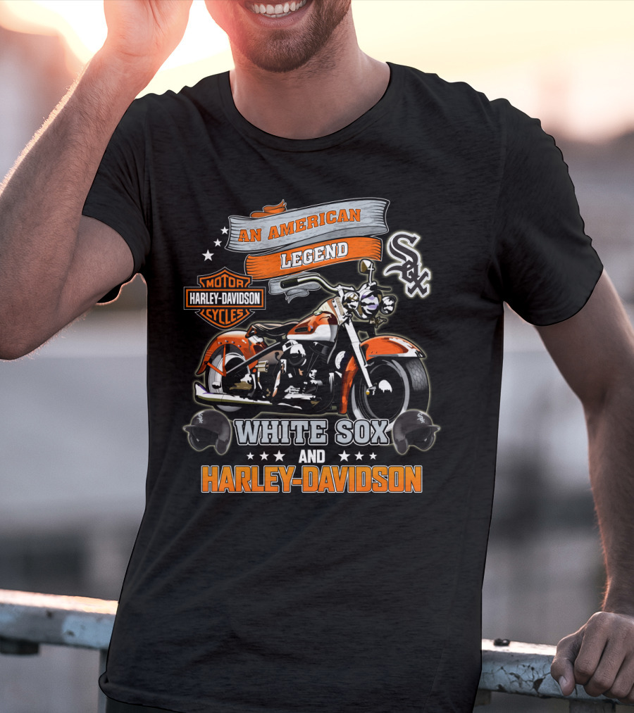 An American Legend White Sox And Harley Davidson T-Shirt