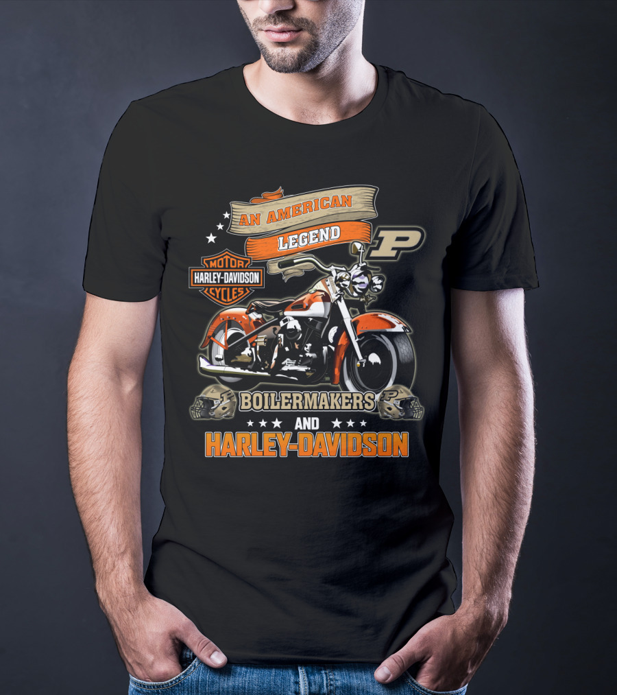 Purdue Boilermakers Harley Davidson An American Legend T-Shirt