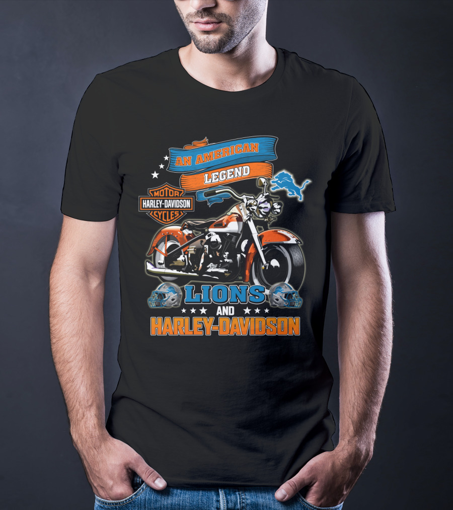 An American Legend Lions And Harley Davidson Motor Harley Davidson Cycles T-Shirt