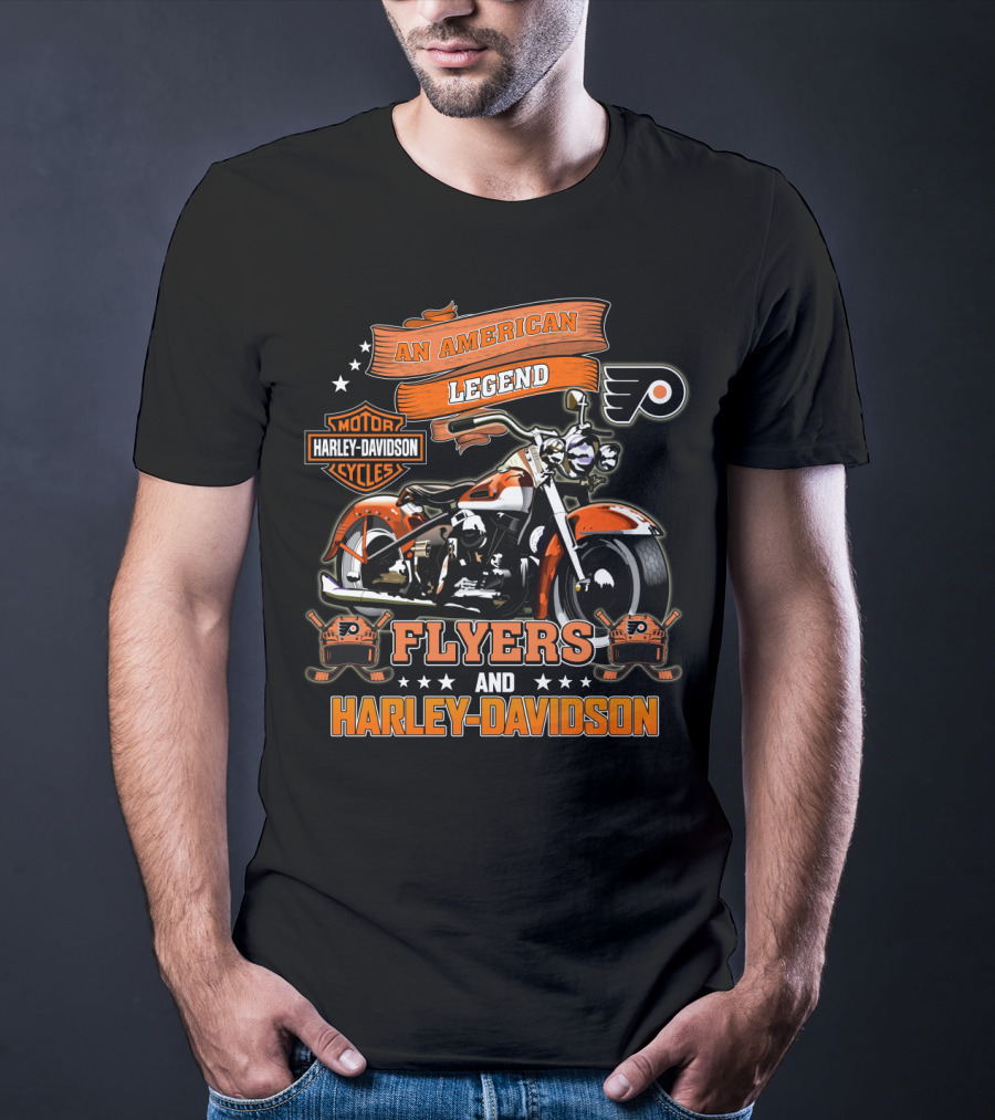 Philadelphia Flyers Harley Davidson An American Legend T-Shirt