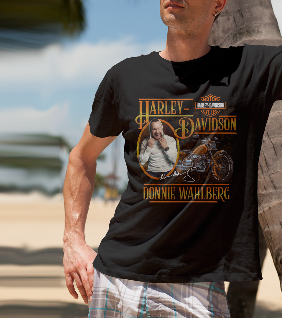 Harley Davidson Donnie Wahlberg Motor Cycles T-Shirt