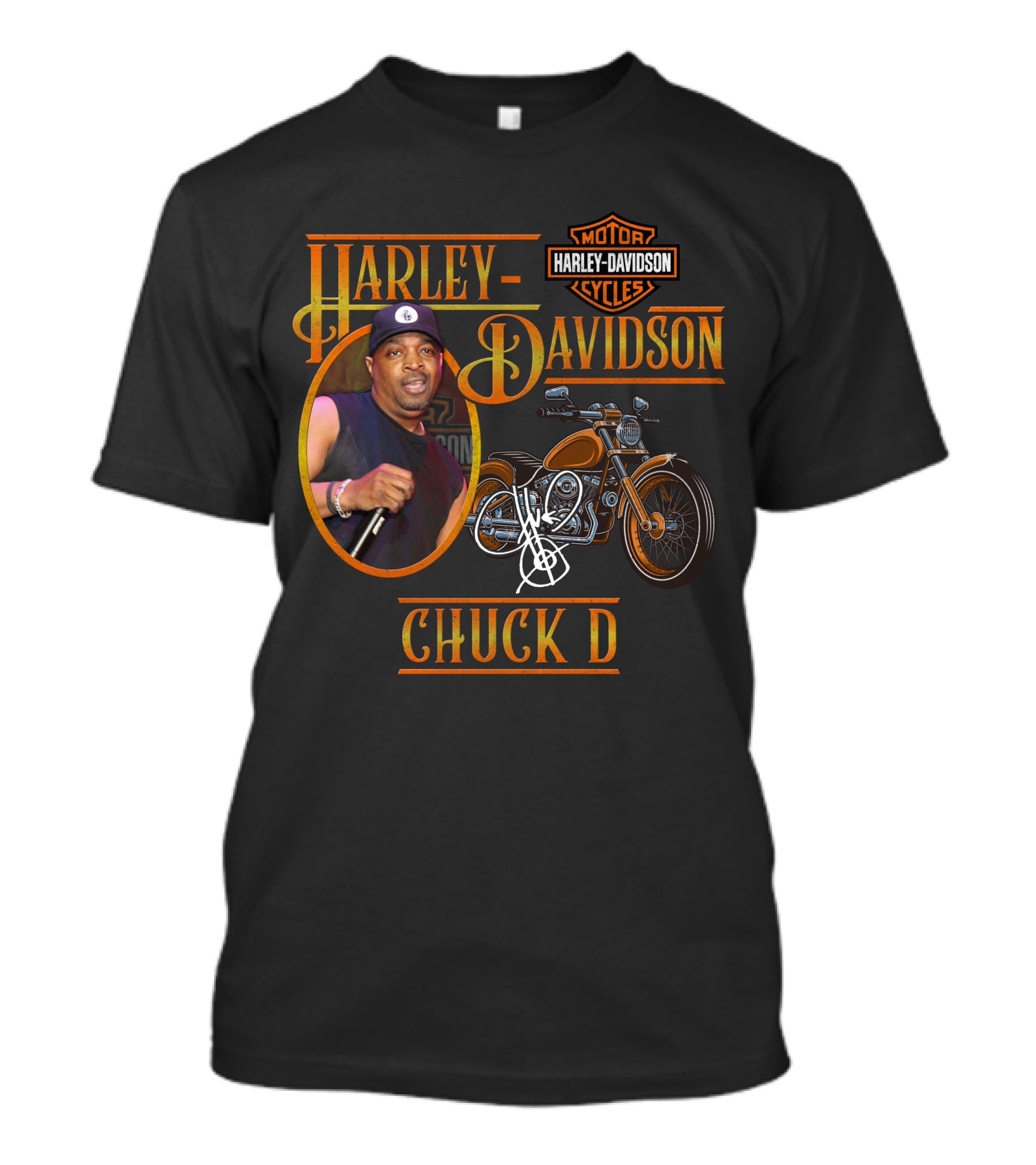 Harley Davidson Motorcycle Chuck D T-Shirt